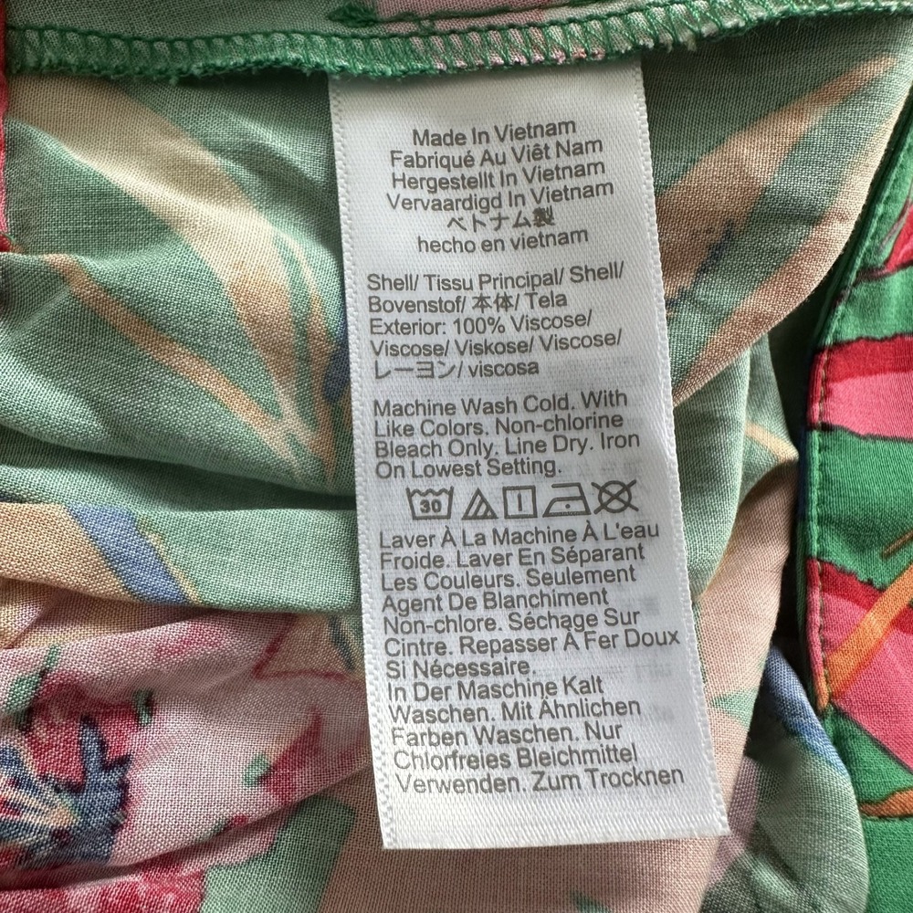J.Crew Resortwear Cruise Hawaiian Floral Faux Wrap Midi Skirt Size M Tie Waist - Picture 8 of 11